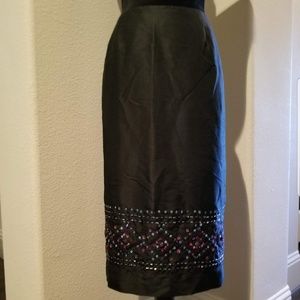 AnnTaylor beaded silk skirt